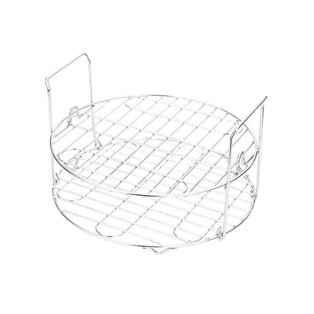 Вращающаяся решетка для духовки Решетка для барбекю для духовок Решетка для гриля барбекю из нержавеющей стали с двойным противнем для выпечки для многофункционального использования для гриля
