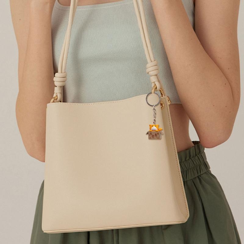 Happy Cats Keychain Small Key Holder Lovely Stylish Pendant for Versatile Daily Accessories Backpack and Gifts Ornament