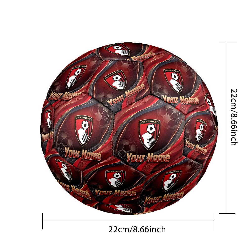 Personalized Size 5 Football Bournemouth Football Pattern Outdoor Game Sports Ball Gift