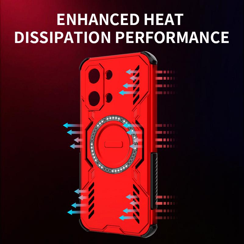 KEYSION Полый корпус с рассеиванием тепла для Xiaomi POCO X8 Pro Max TPU+PC Магнитное охлаждение Ударопрочный чехол для телефона для POCO X8 Pro