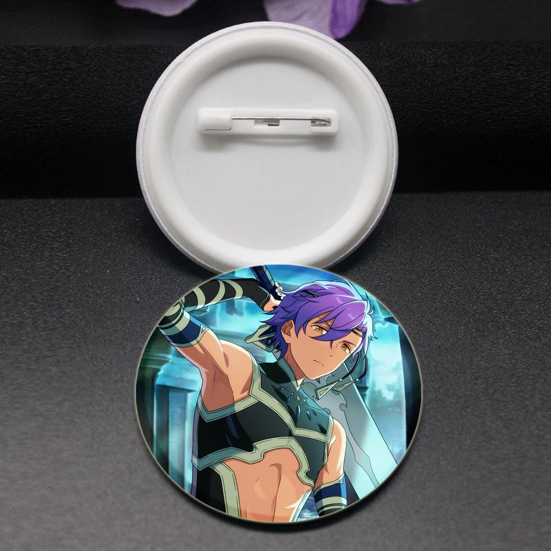 32/44/58mm Ensemble Stars Idol Brooch Round Cartoon Cosplay Badge Adonis Otogari Icons Lapel Pins for Backpack Gift Accessory