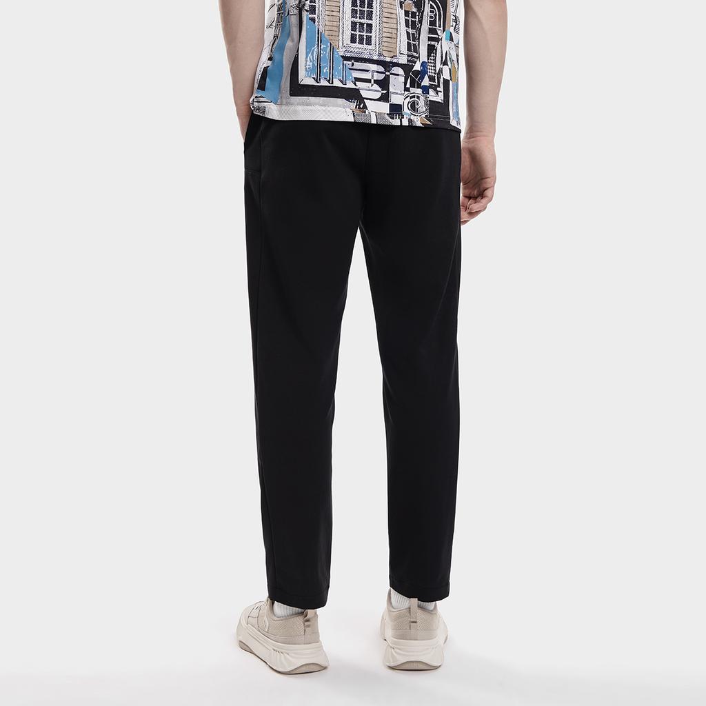 Fila 2023 Autumn New Knit Long Pants Fashion Loose Cuffed Sports Pants Men Bottoms Black F11M338606FBK