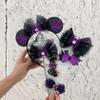 Purple Spider Bow Halloween Headband with Magic Wand for Kids' Hair Styling