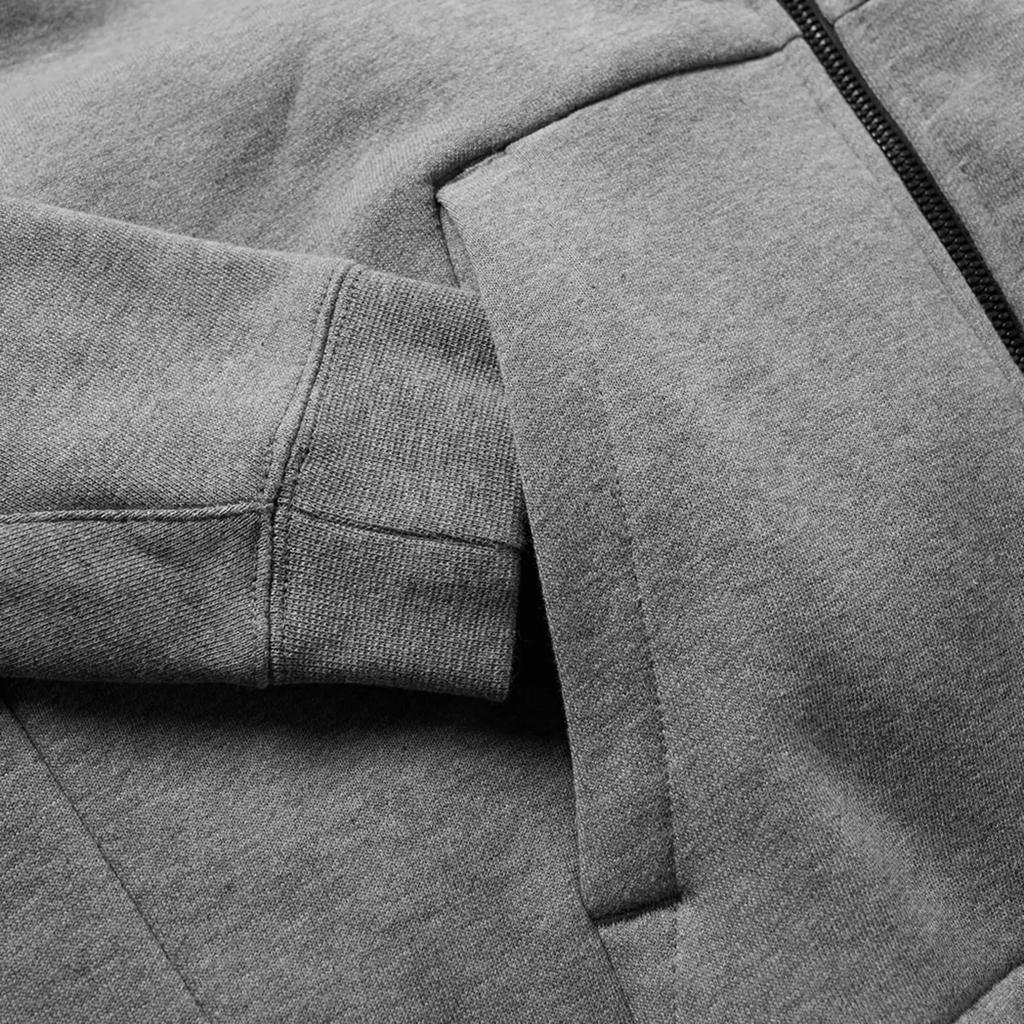 Nike Спортивная куртка с капюшоном и карманом-кенгуру с логотипом, мужские куртки серого цвета 835858-091