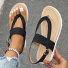 Fashion Roman Style Flat Sandals for Women Summer 2024 Lightweight Non Slip Beach Shoes Woman Buckle Strap Clip Toe Gladiator Sandalias