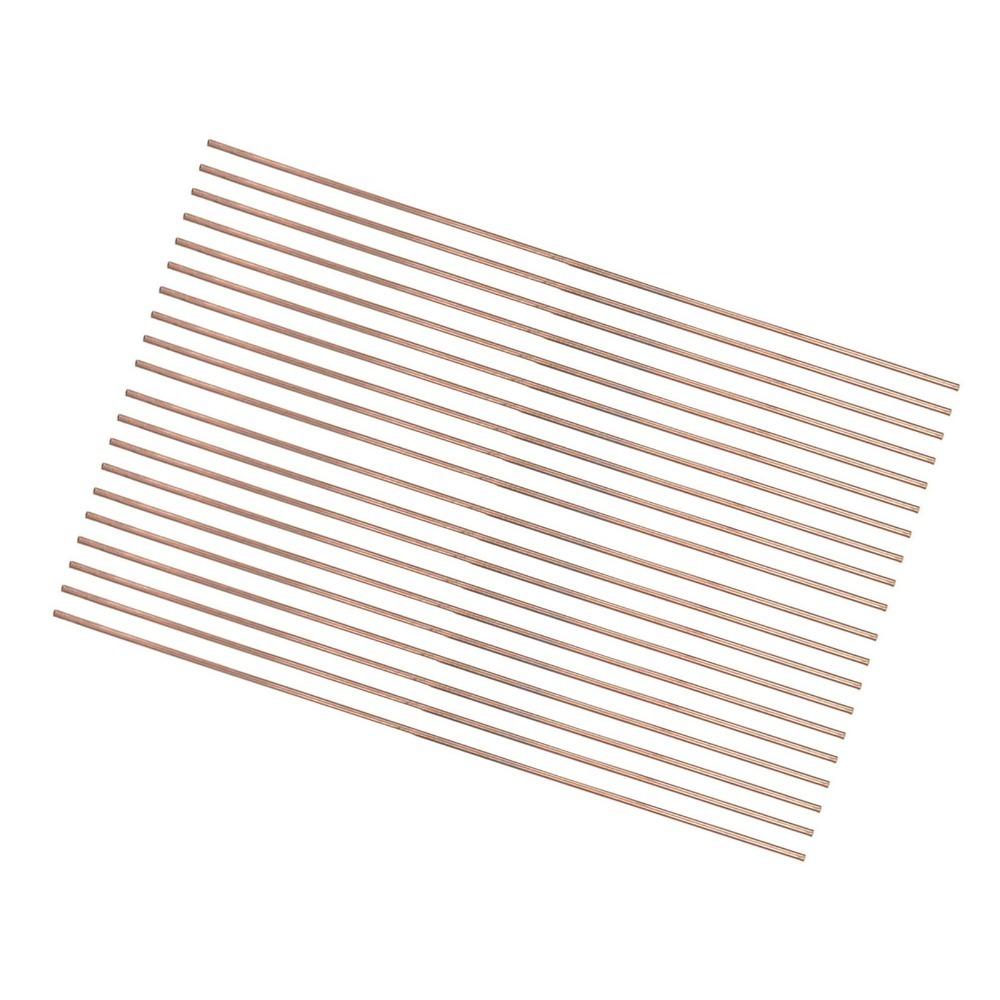 20pcs Copper Alloy Brazing Round Rod 2.5mm Diameter Phosphor Bronze Rod Copper Tube Repair
