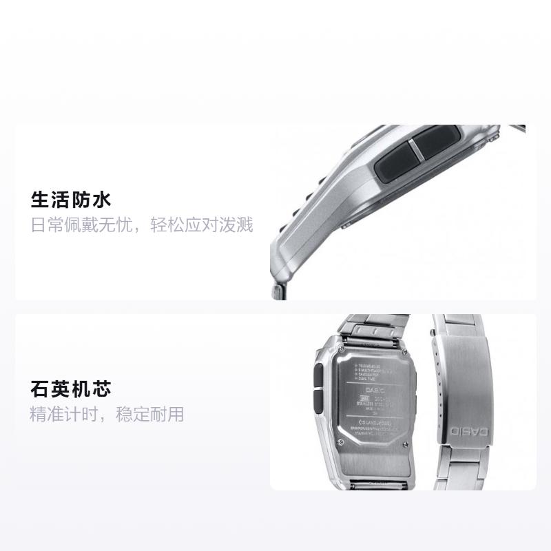 Casio YOUTH series - digital calculator, retro calculator, multi-function, quartz movement, stainless steel strap, Japanese and Korean DBC-32D-1A