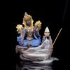 1Pc, Purple Clay Handiwork The Statue Of Sakyamuni In India Backflow Incense Burner Incense Stick Holder (Without Incense)