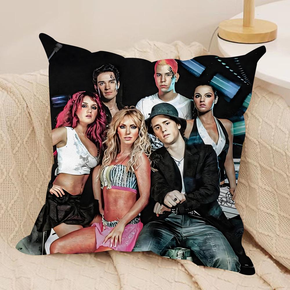 Полосатый R-RBD R-Rebelde Чехол-подушка Мягкий Плюшевый Двусторонний Чехол для Подушки Уютный Чехол для Подушки на Диван Домашний Подарок для Гостиной