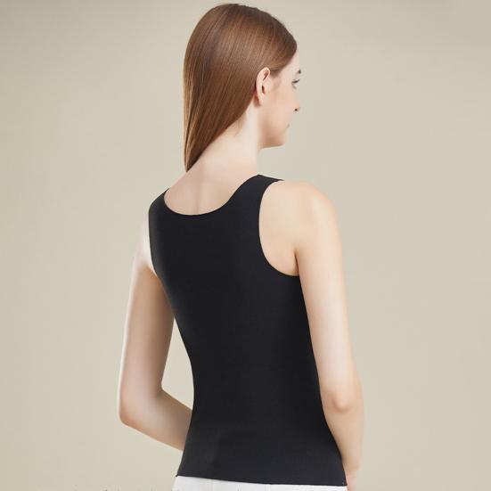 Женская термомайка без рукавов со встроенным бюстгальтером, на флисовой подкладке, теплая, базовый слой, туника, майка, нижняя рубашка для холодной погоды