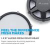 Alesis Nitro Max Kit Электронная ударная установка Пакет расширения: Сетчатые томы, 10-дюймовые тарелки с функцией приглушения и соединительные кабели