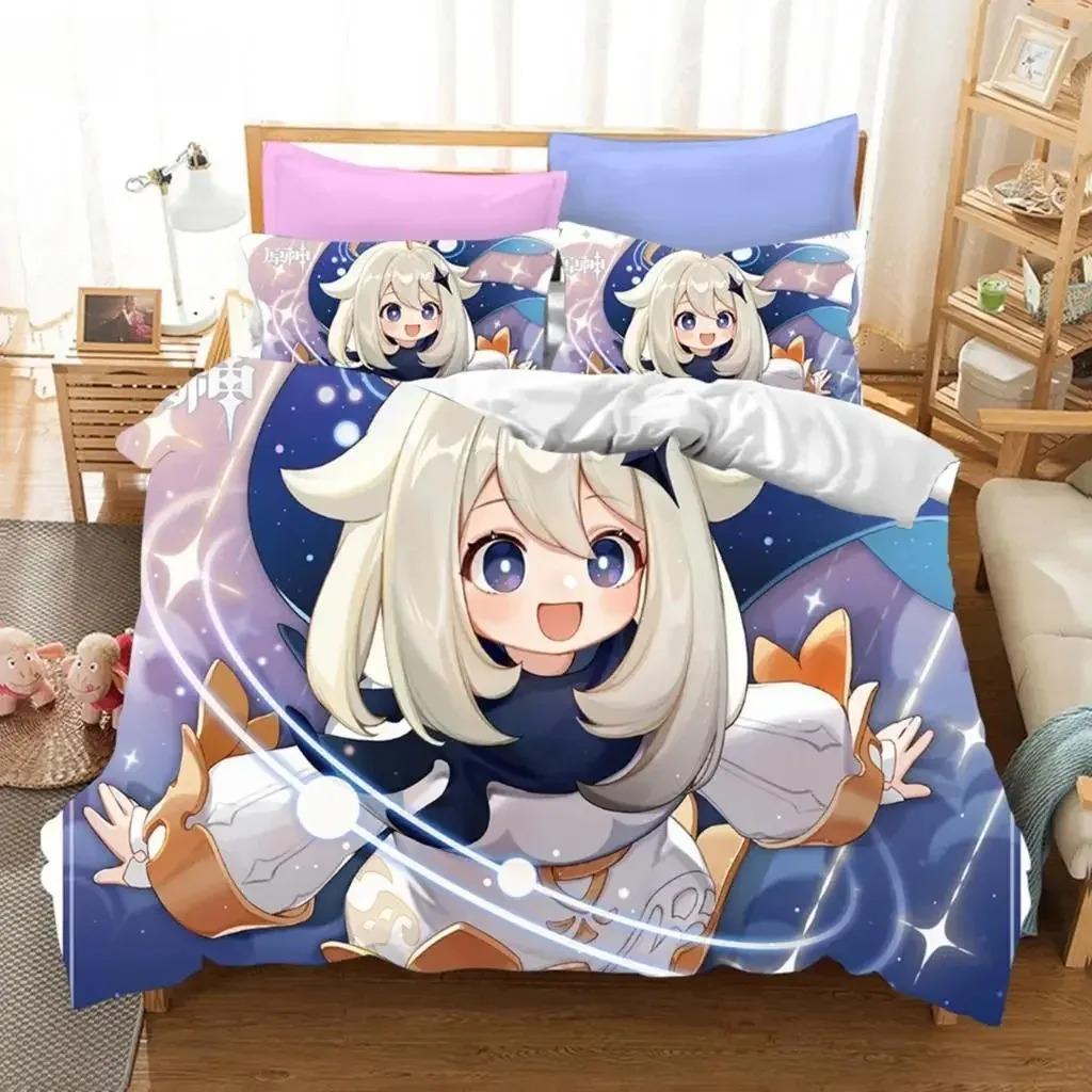 3D Game Genshin Impact Bedding Collections Keqing Xiao Duvet Cover Collection Boys Adults Single Full Queen King Size With Bed Linen