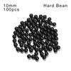 Hot Sea Stoppers Plastic Black Soft and Hard Bean Fishing Floats Beads Round