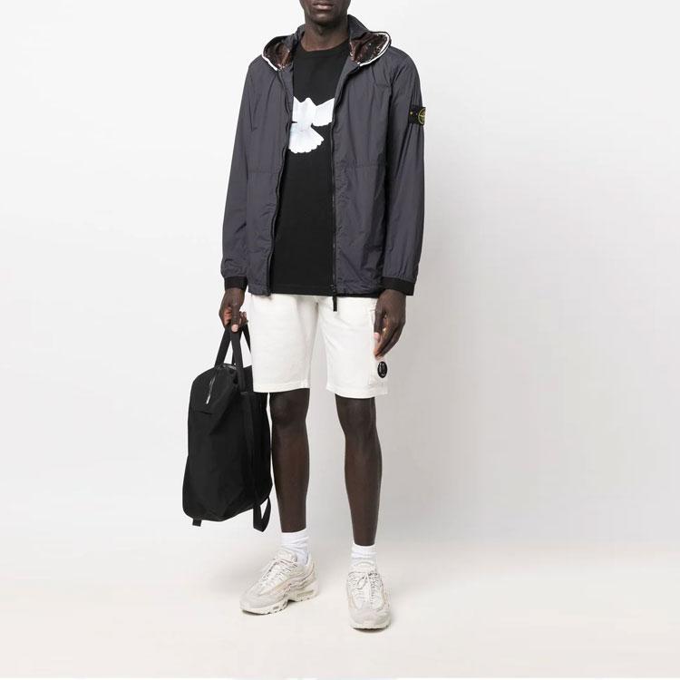 C.P. Company Drawstring Waist Solid Color Casual Shorts Men shorts White 12CMSB021A002246G103