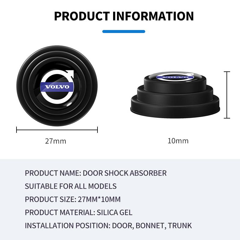 1/2/4 шт. Силиконовые противоударные накладки на двери автомобиля Для Volvo Rdesign Polestar AWD V50 S60 XC60 S40 XC40 XC90 V60 S80 S90 V90 V70 T6