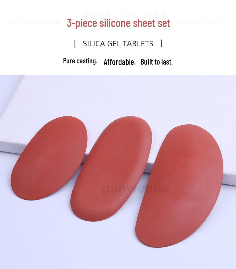 3-Piece Silicone Sheet Mold Set for Polymer Clay - Ceramic Tools for DIY Art and Sculpture
