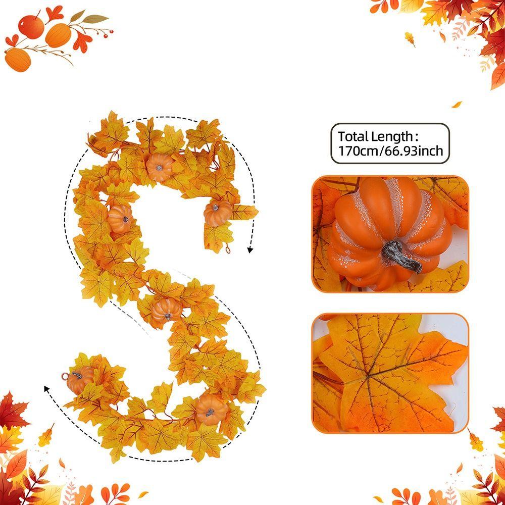 Multi-size Faux Autumn Vine Multicolor Simulation Maple Leaves Garland  Autumn Season