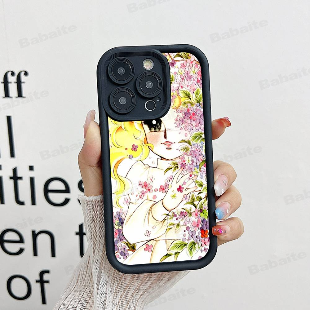 Манга Конфеты Для IPhone 17 Pro Max 16 15 14 13 12 11 Plus Черный Мягкий Чехол Для Телефона