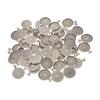50 Pcs Blank Round Bezel Tray Base 25mm Cabochon Necklace Pendants Silver