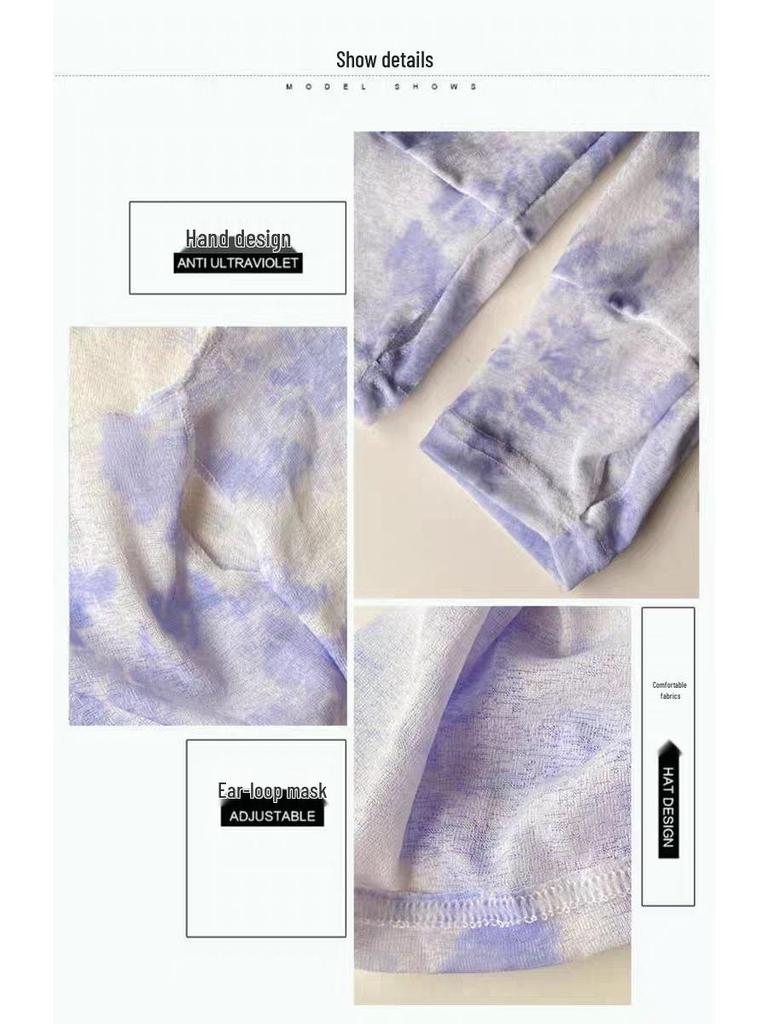 Женская шаль с защитой от УФ-лучей, со встроенными рукавами и маской для лица для защиты от солнца