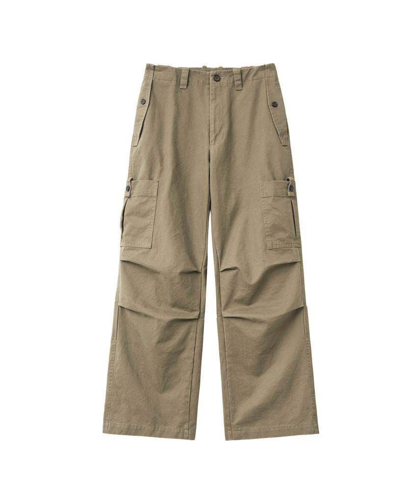 PARAKEET Vintage Washed Cotton Work Pants (Dark Beige)