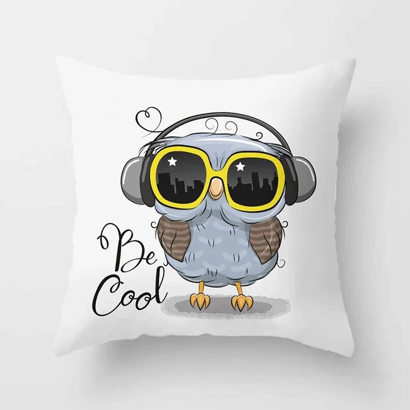 Милые наволочки на подушки с совами  Удобная наволочка x Декоративные подушки для дивана, кровати, машины, пледа, домашнего декора