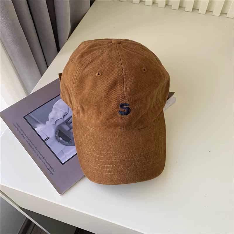 New Fashion Embroidered Baseball Cap Women's Casual Versatile Cap Soft Top Wide Eaves Show Face Small Baseball Cap Men
