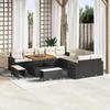 VidaXL Garden Sofa Set with Cushion 13 Pcs Black Polyrattan, Modern Garden Sofa, Lightweight Lounge Furniture, 3361665