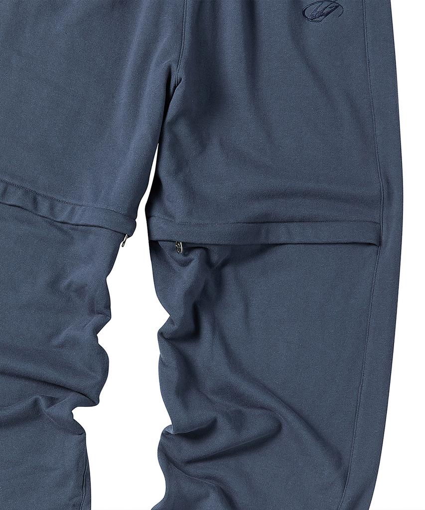 TRAVEL Open-Knee Sweat Balloon Pants Dark Blue