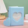 Portable Household Cute 3-inch Solid Color Photo Album Love Hollow Photocard Holder Heart Pendant Cards Collect Book Albums