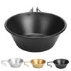 Camping Cup Backpacking Bowl Cup Stainless Steel with Hook Shape Handle for Outdoor Travel Picnic