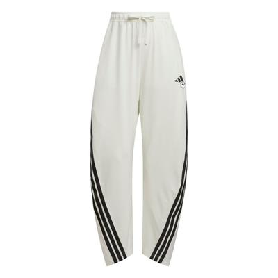 Спортивные брюки Climacool из ткани, модные, свободного кроя, на кулиске, в полоску, быстросохнущие, повседневные брюки, женские брюки, цвет: ханьский нефритово-белый KC1491