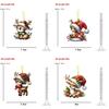 Hanging Car Christmas Accessories Acrylic Material Festive Decoration Vehicle