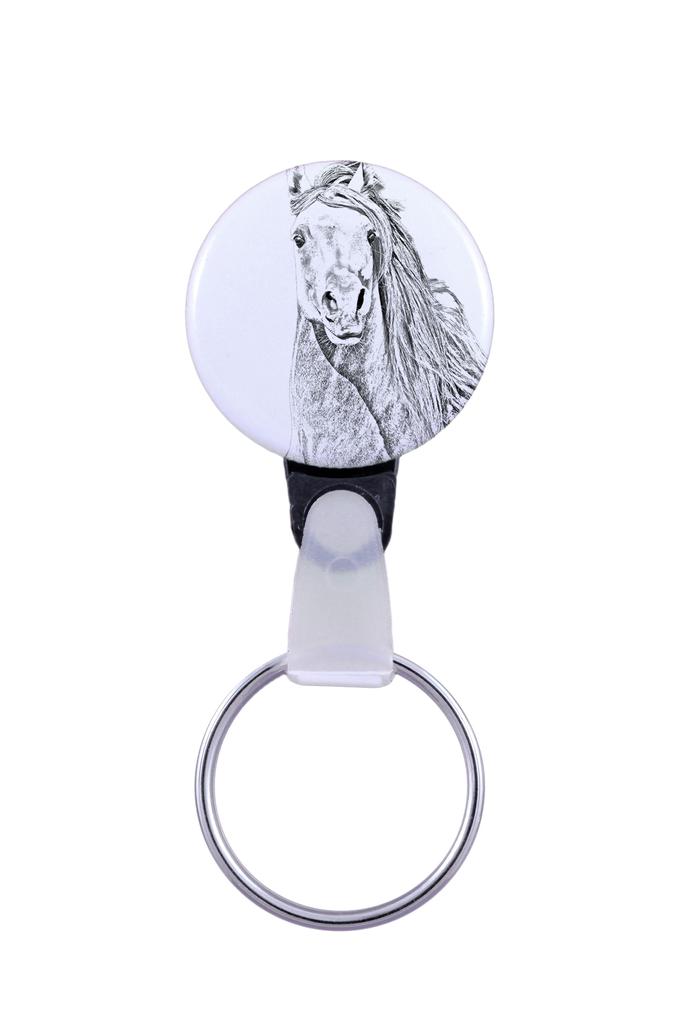 Pintabian - unique keychain with a horse picture, handmade product, light and handy pendant from Art-Dog brand