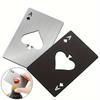 A Creative Poker-shaped Stainless Steel Credit Card-sized Bottle Opener For Bars And Restaurants, Beer Golden Bottle Opener Gift
