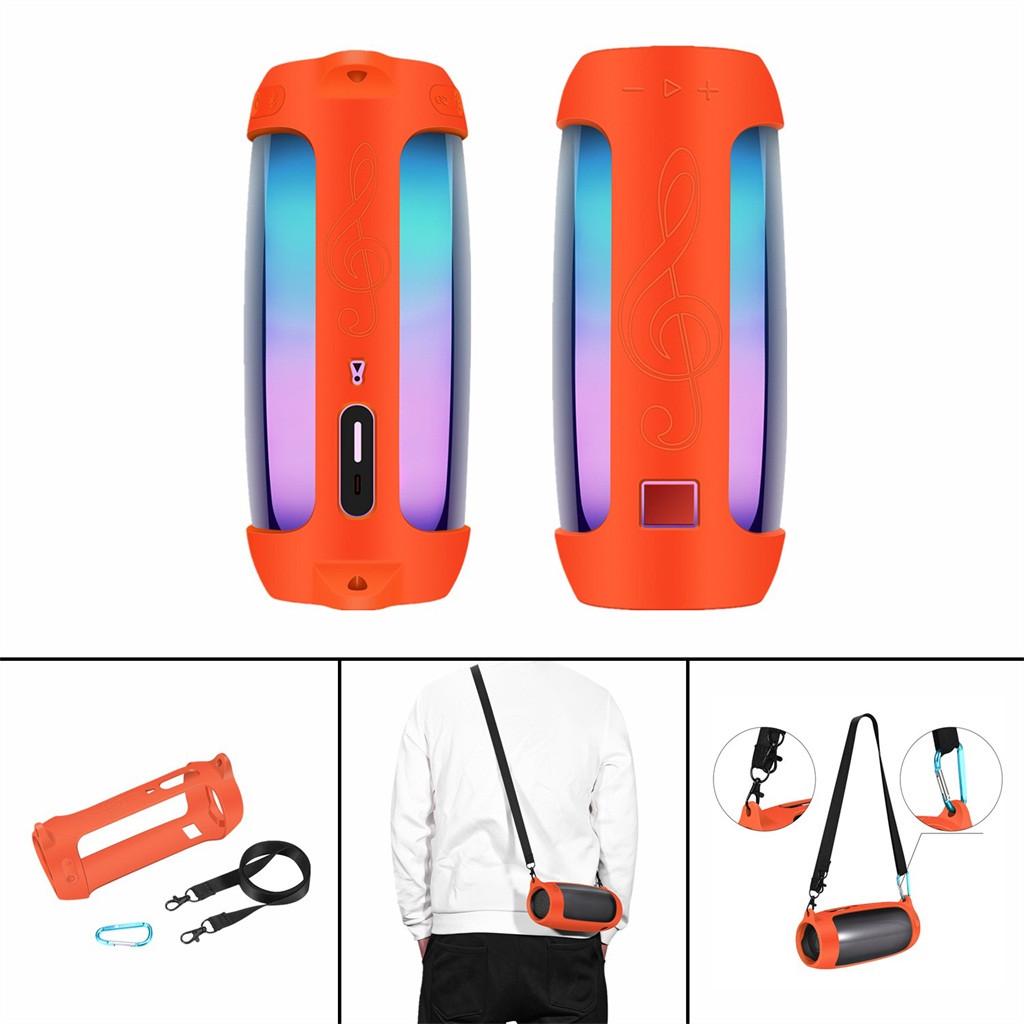 Silicone Case Cover With Strap Carabiner for - 4 Speaker