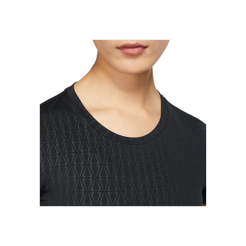 Nike Casual Solid Color Printed Short Sleeve T-Shirt Women Tops Black DM7337-010