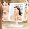 Browgrow Зеркало настольное для макияжа со светодиодной подсветкой, 3 цвета, регулируемая яркость, зеркало с зарядкой, зеркало, трехсторонняя подсветка, зеркало, складное,