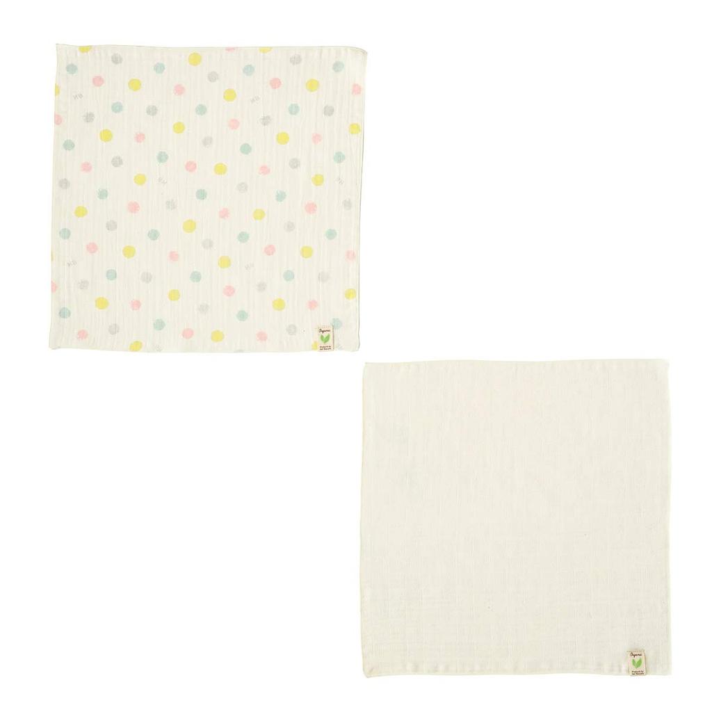 MIKI HOUSE HOT BISCUITS Gauze Handkerchief Set 76-8025-459 (ONE SIZE, Ivory)
