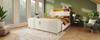 Bed Bench with Storage, 145 x 38 cm, Upholstered Bench with Hydraulic Storage, Storage Box, Bedroom, Living Room and Hallway, Beige Corduroy Look.