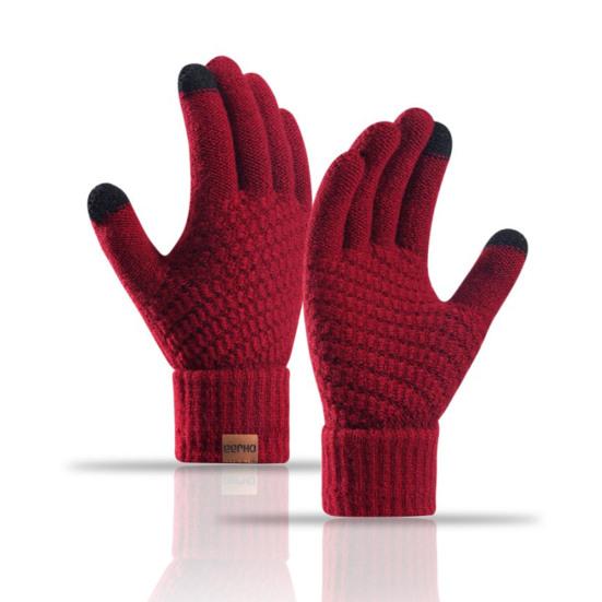 4 Pcs/Set Women Winter Hat Scarf Gloves Socks Set Thick Plush Knitted Warm Cap Touch Screen Gloves Elastic Ear Protection Windproof Winter Outdoor