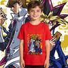 Yu Gi Oh Seto x Yugi Anime Print Cotton T Shirt for Boys and Girls Kids Casual Soft Breathable Top