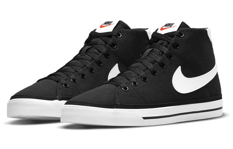 Nike Court Legacy Canvas Mid 'Black White Orange' Women's DD0161-001