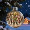 Прозрачные шары Винтажные украшения Домик в снежной деревне/Рождественская елка/Снеговик Подвесные шары для фермерского дома Рождественская елка Праздничная Свадебная Домашняя Декорация