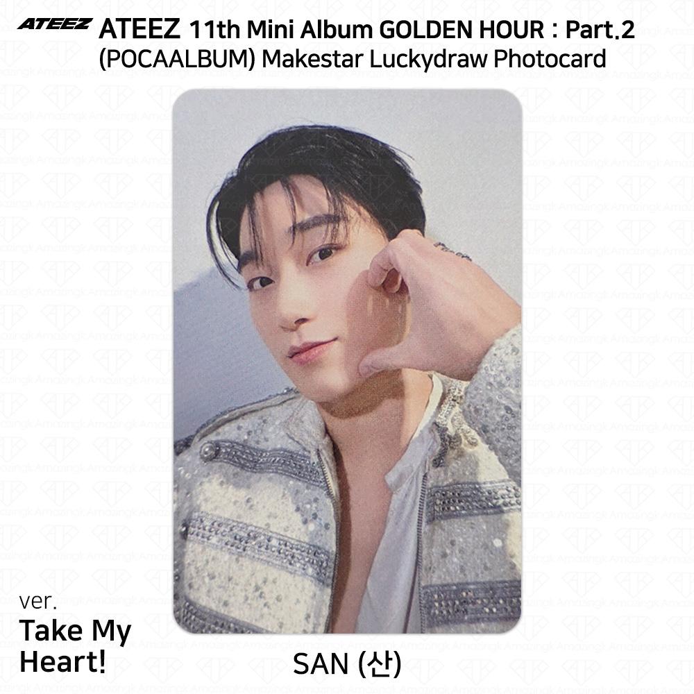 ATEEZ Золотой час. Часть 2. Makestar Pocaalbum Luckydraw Фотокарточка KPOP K-POP