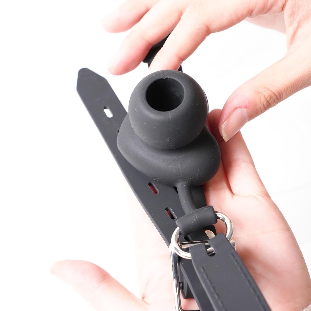 All Silicone Sex Mouth Gag Adjustable Belt Mouth Ball Slave Flirting Fetish Roleplay Props SM Bondage Sex Toys For Women Men Ga