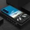 Airplane Collage Pattern Case For Samsung Galaxy S25 S24 Ultra S23 S22 Plus S21 FE A15 A16 A17 A26 A35 A36 A54 A55 A56 5G Lanyard Case Cover Funda