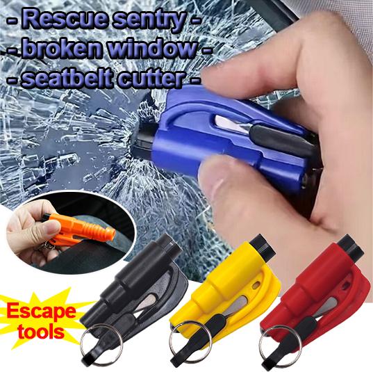 Safety Hammer with Rescue Whistle, Car Escape Tool,2-in-1 Window Breaker Seatbelt Cutter, Compact Emergency Escape Tool for Car