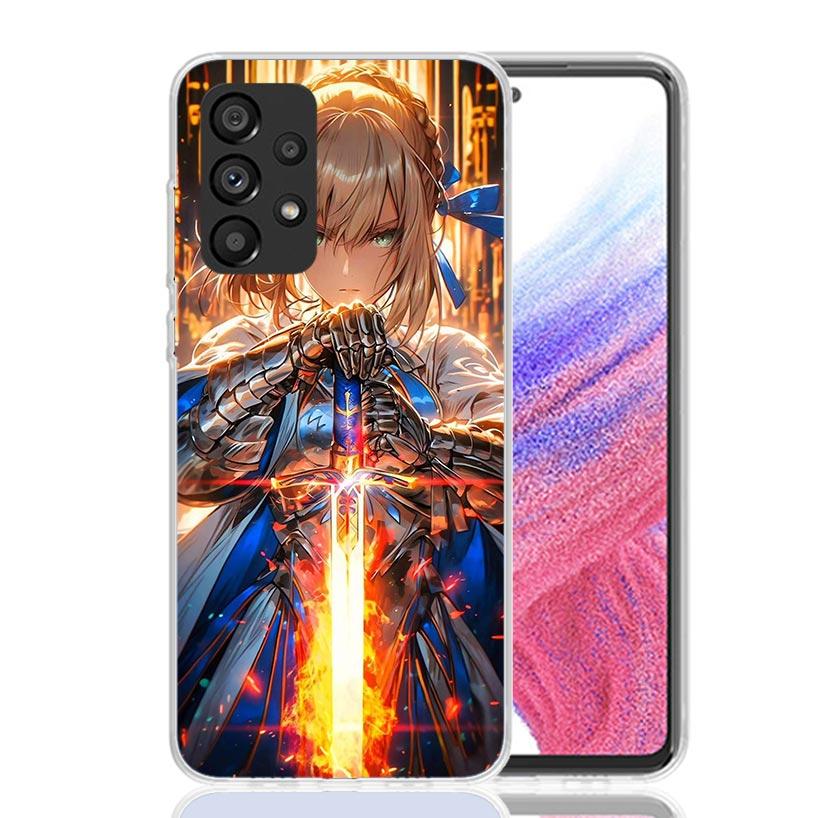 Чехол для телефона Fate Zero Stay Night Saber для Samsung Galaxy A17 A16 A14 A15 A13 A57 A56 A54 A55 A53 A37 A36 A34 A35 A33 A26 A24 A25