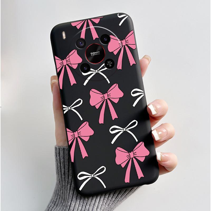 Phone Case For ZTE Blade V70 Max/Nubia V70 Max Soft Silicone Black Case Bright Pattern Pink Sand Beach,Garden Shockproof Shell